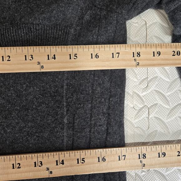 Burning Torch 100% Recycled Cashmere Cardigan Sweater Jacket XS Charcoal Gray - Picture 10 of 10